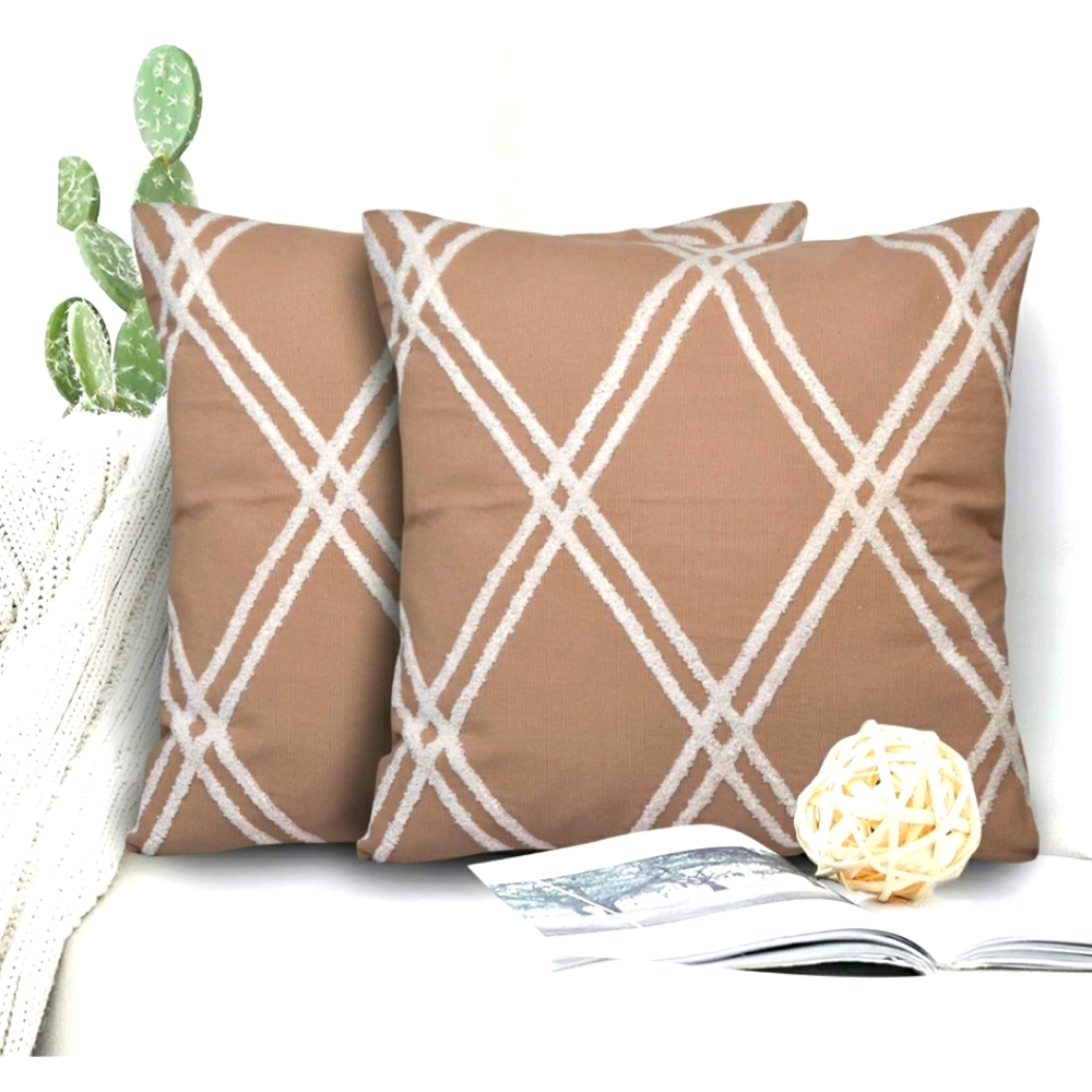 NEW Pillow Covers Set of 2, Decorative Embroidered Cushion Covers